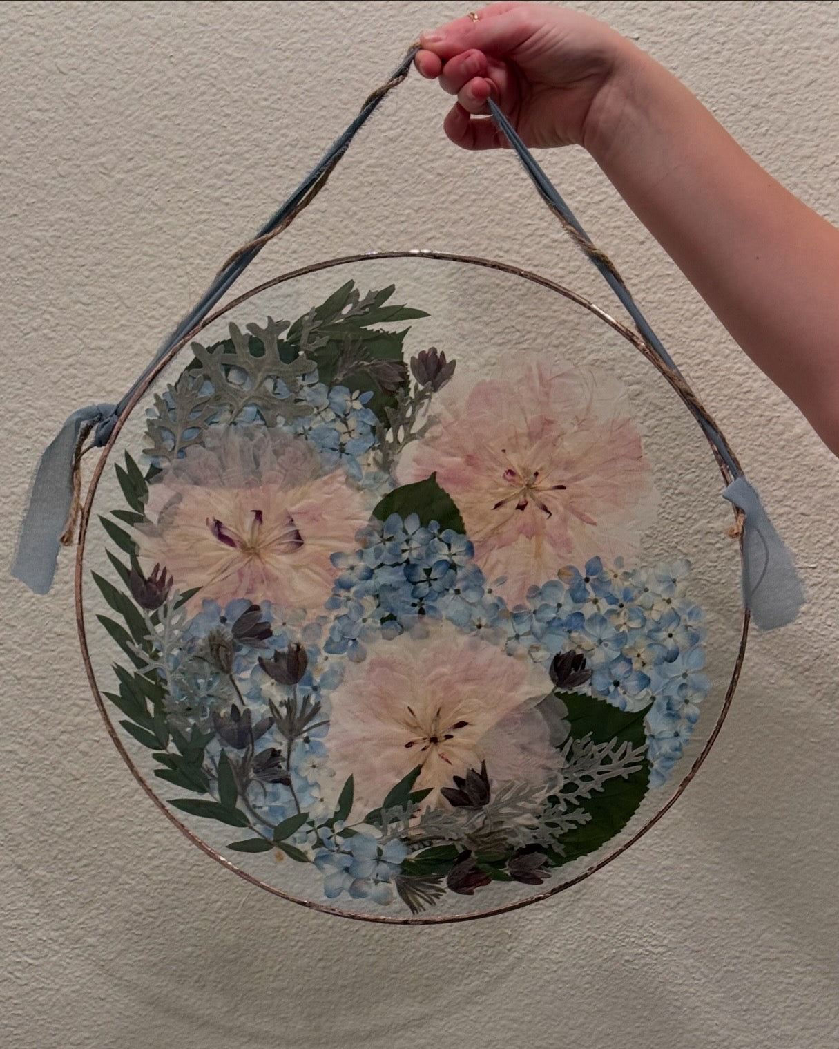 Pressed Flowers in Fully Handcrafted Tin Frame, 50% deposit