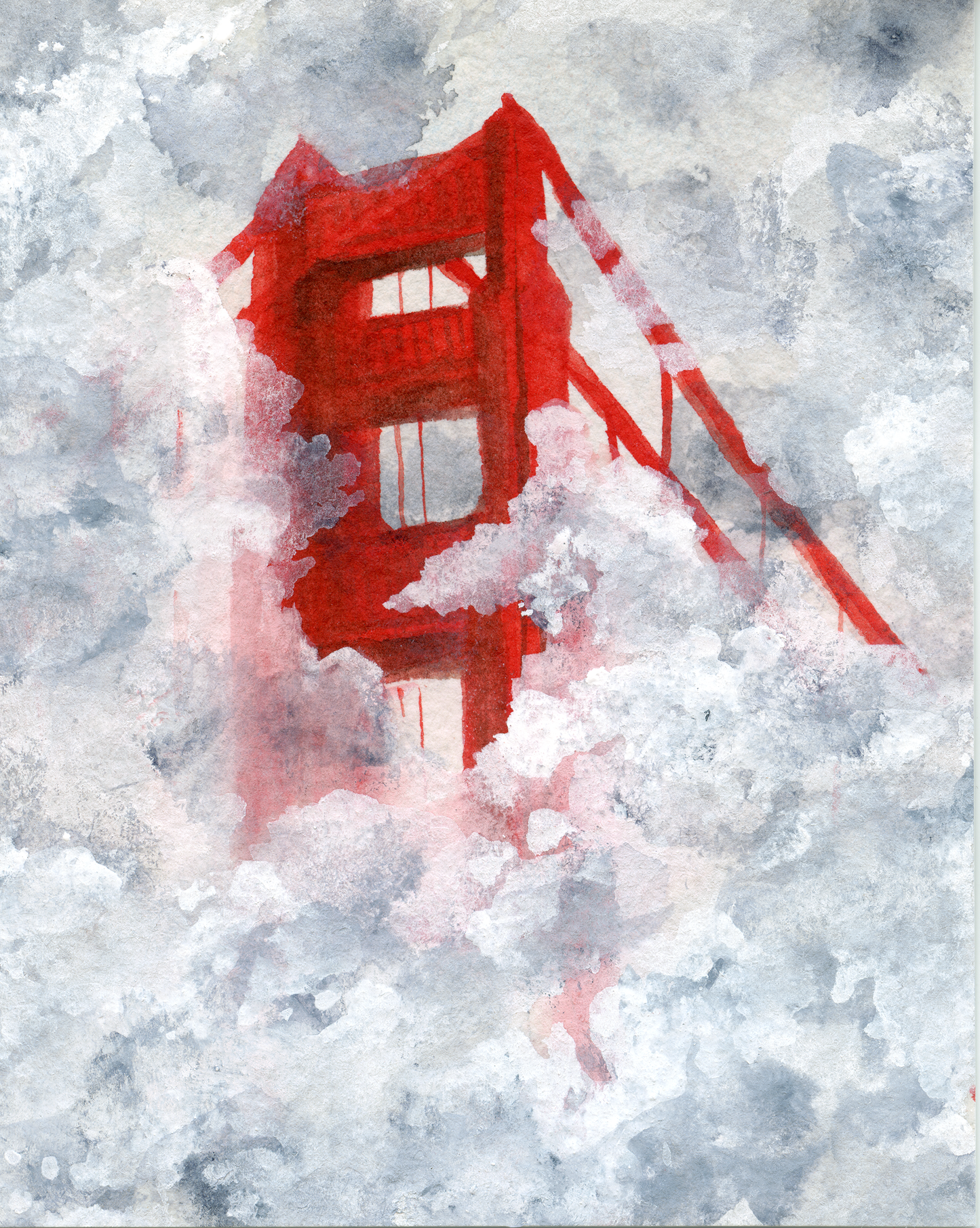 Golden Gate Bridge in Clouds Print