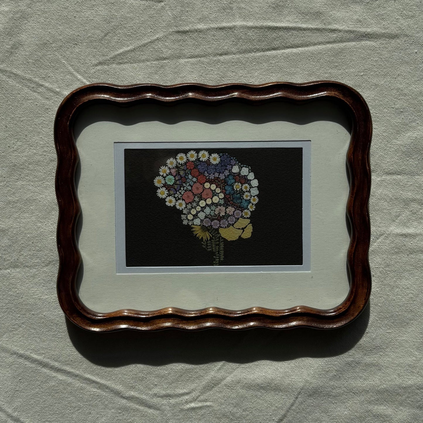 Anatomy x Nature | Pressed Flower Brain Print