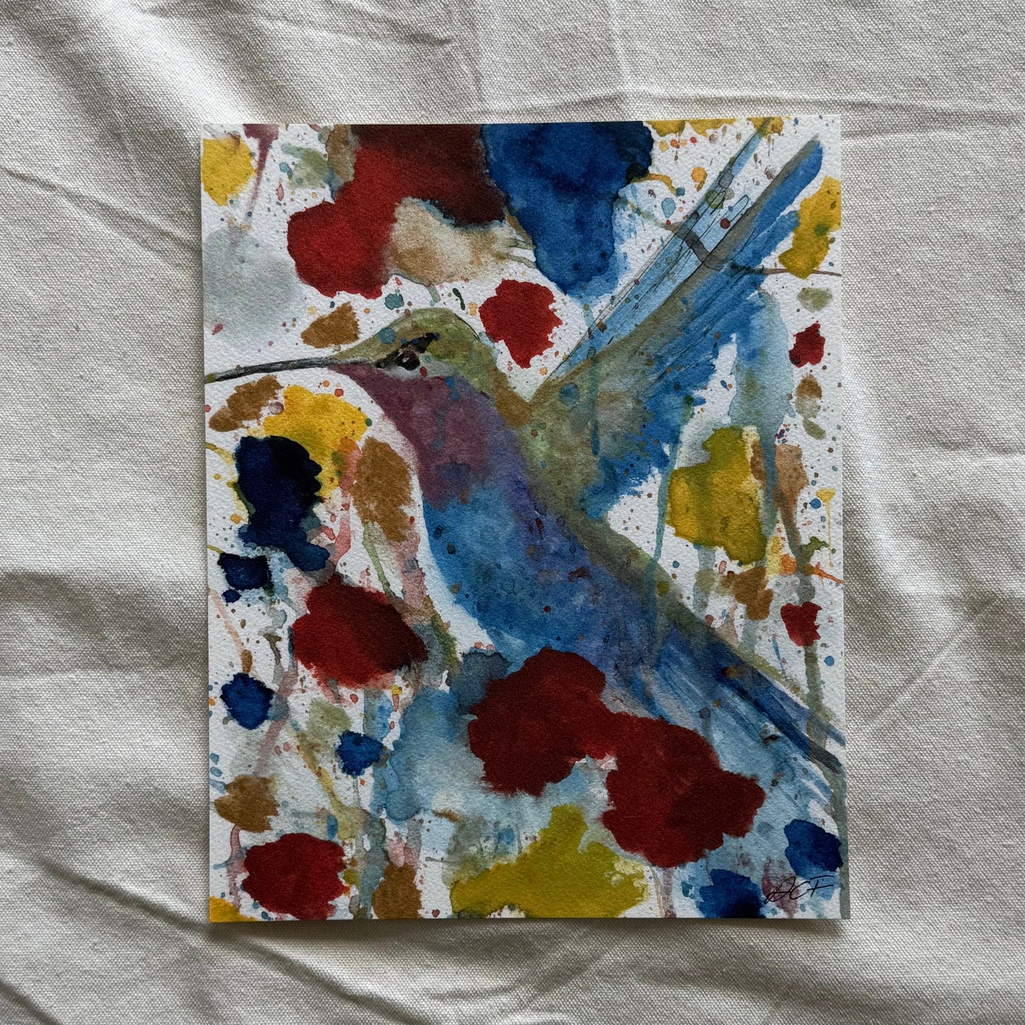 Colorful Hummingbird Print