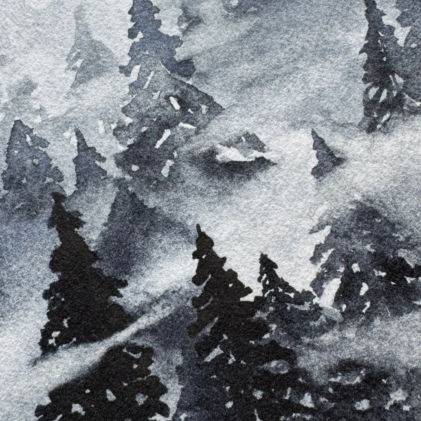 Fog Shrouded Forest Print