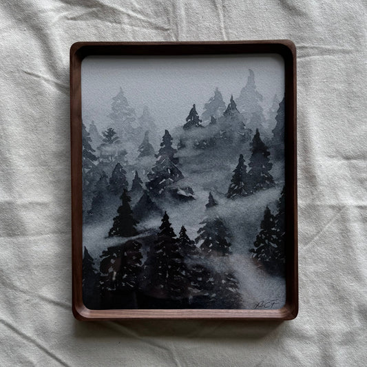 Fog Shrouded Forest Print
