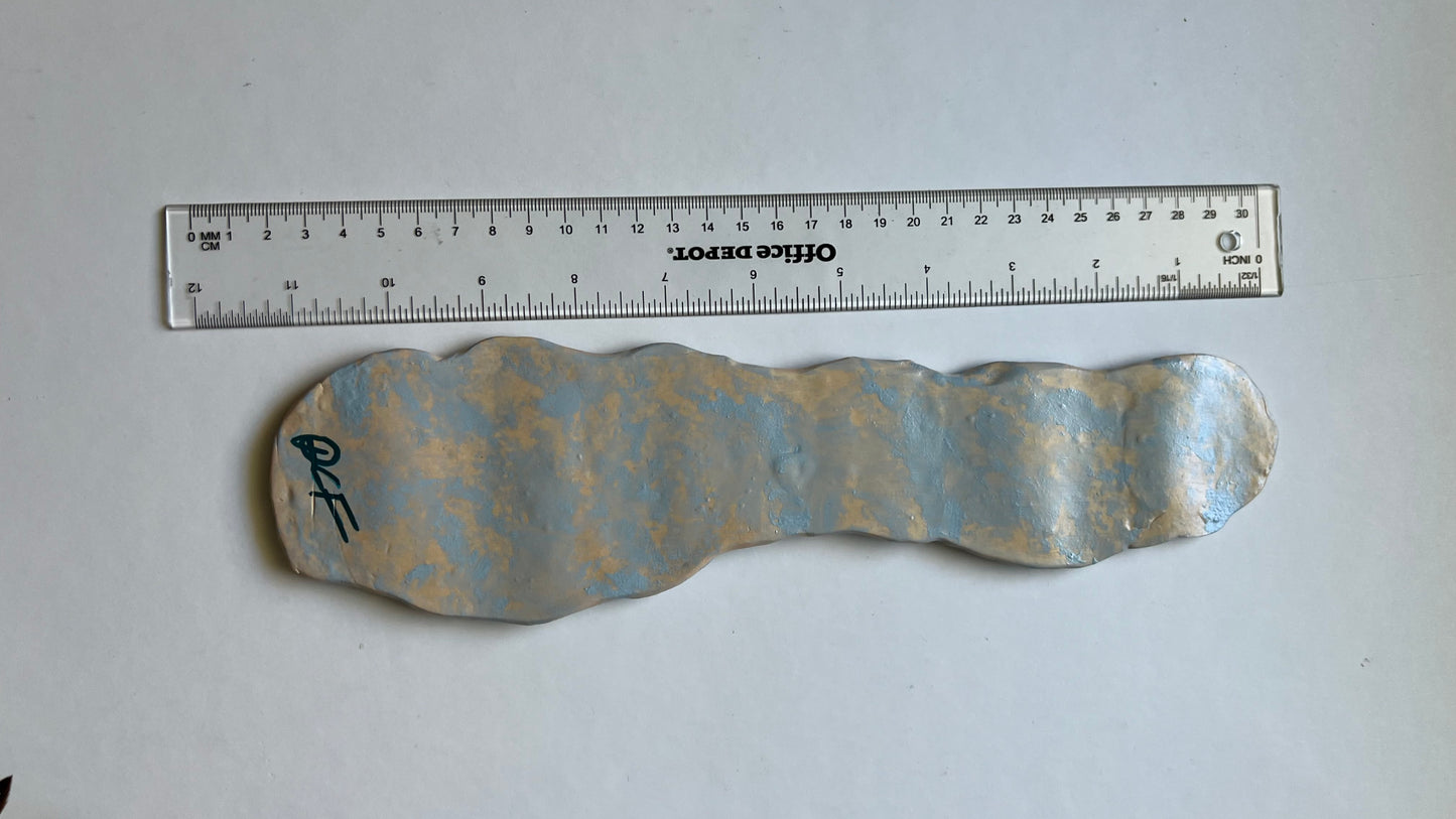 Handmade Watercolor Palette 'Blue' ~11 x 3 inches