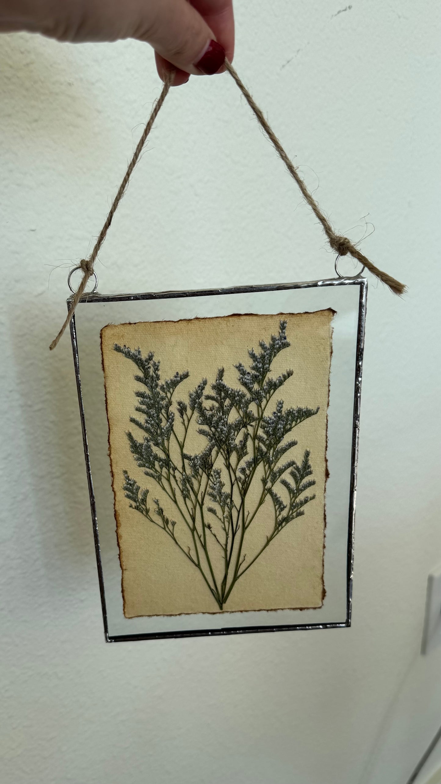 Pressed Flowers in Fully Handcrafted Tin Frame, 50% deposit