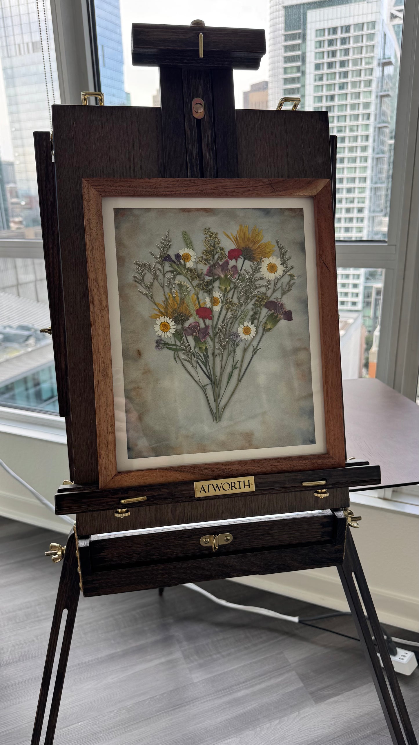 Pressed Flowers in Solid Wood Frame, 50% deposit