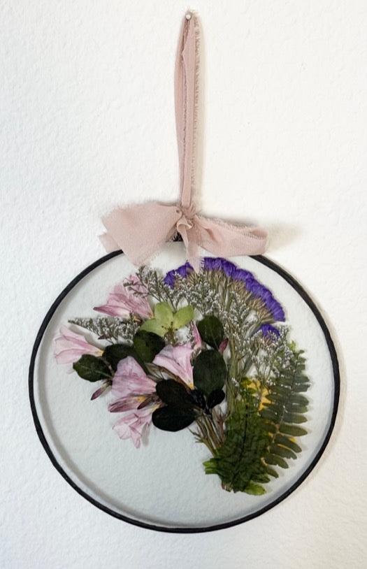 Pressed Flowers in Fully Handcrafted Tin Frame, 50% deposit