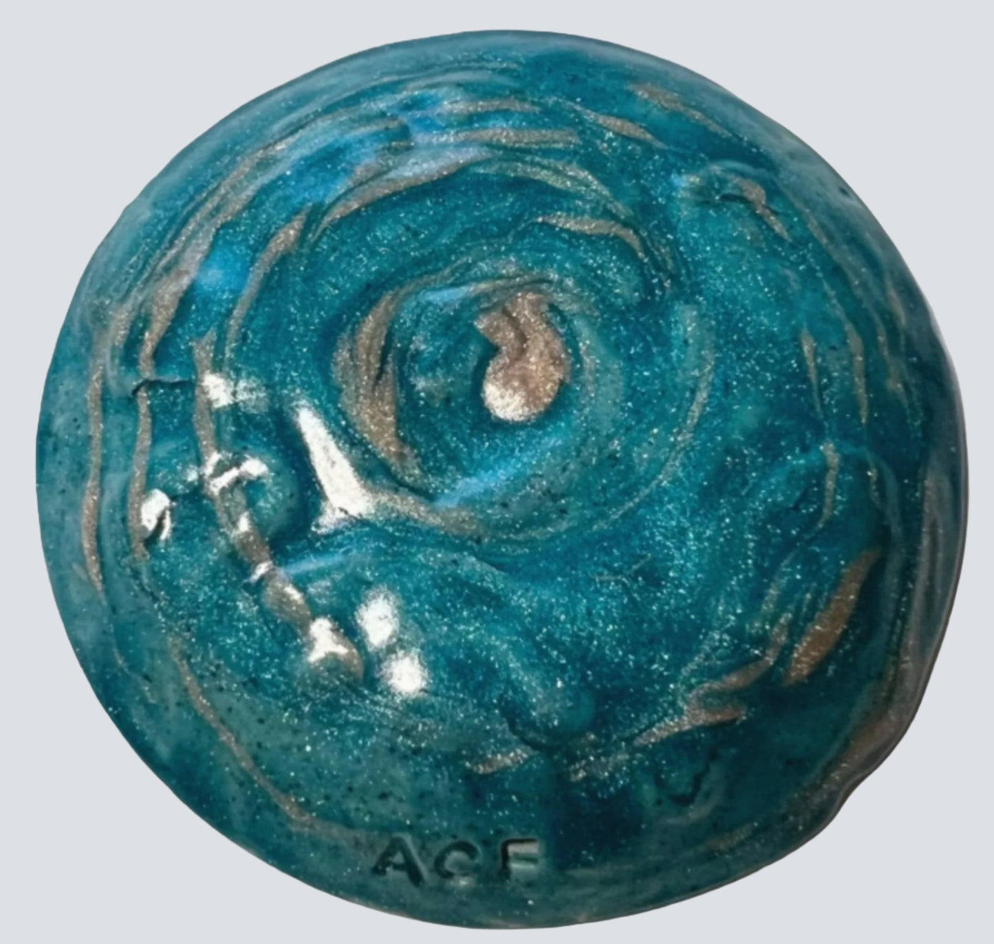 Dusty blue Cell Trinket Dish, Handmade, CELL-EBRATE LIFE, ~3 to 3.5 in