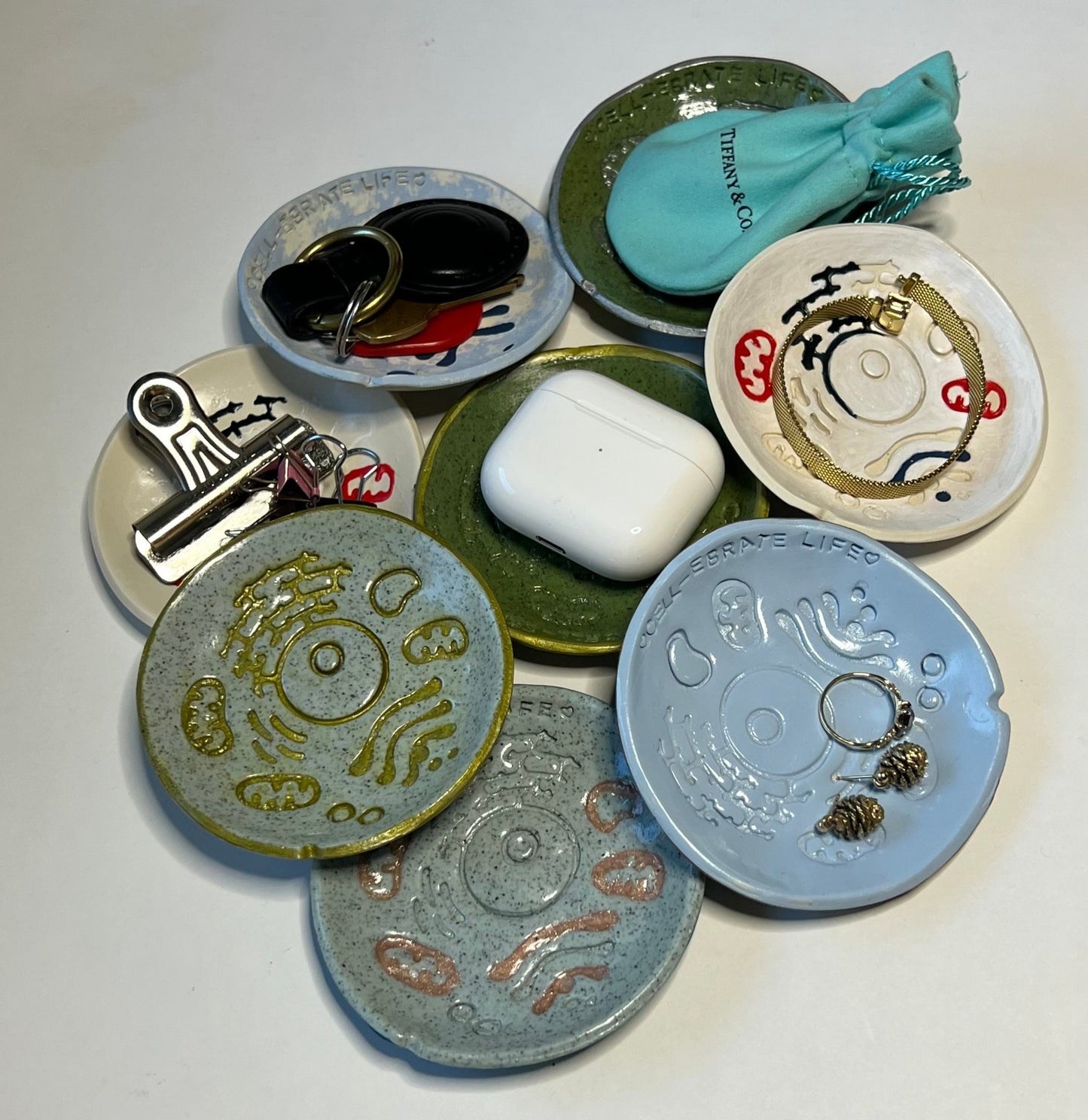 Customized Handmade Cell Trinket Dish, ~3 to 3.5 in