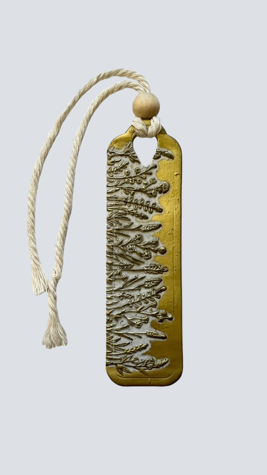 Golden Meadow Bookmark, handmade